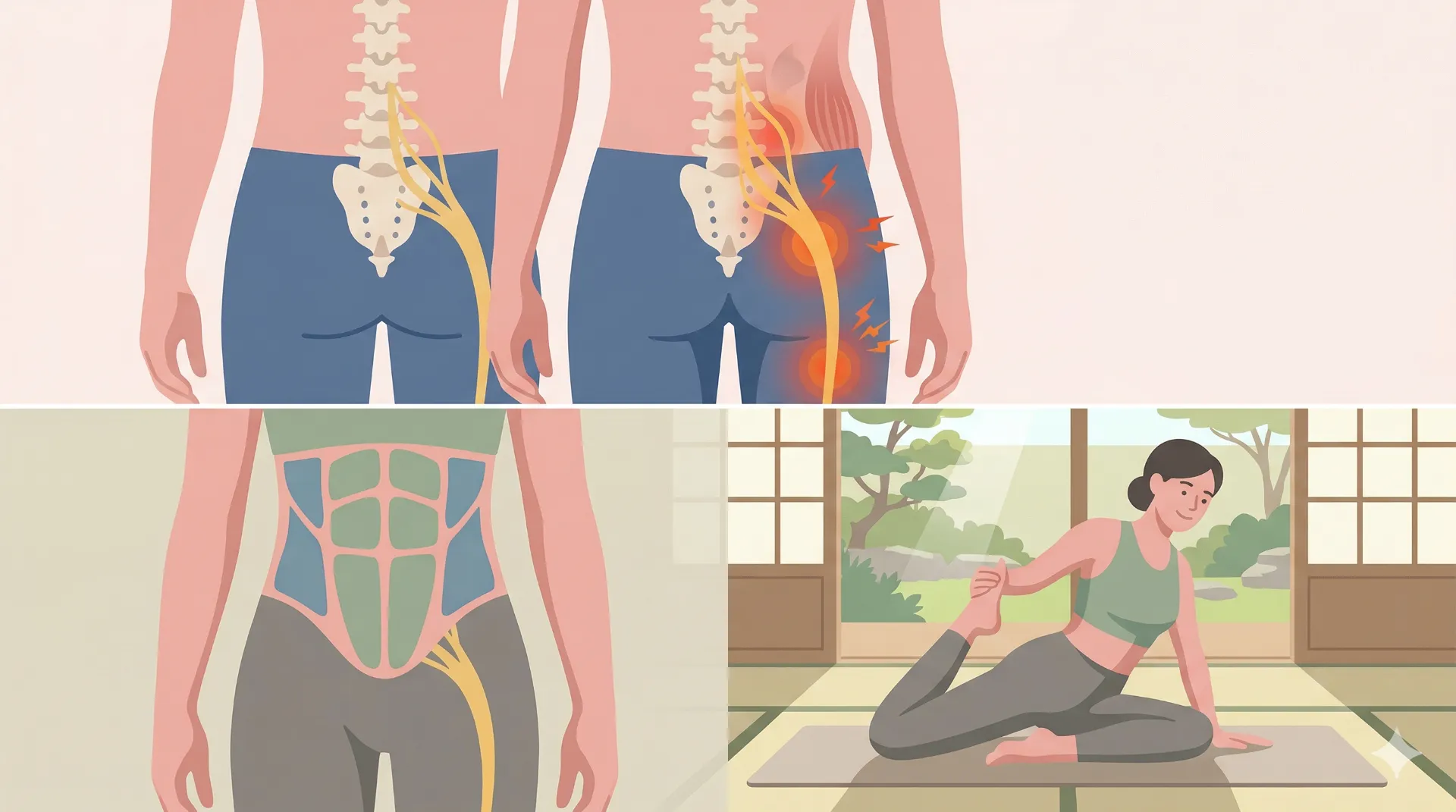 その腰痛は坐骨神経痛?見分け方と原因・対処法を解説