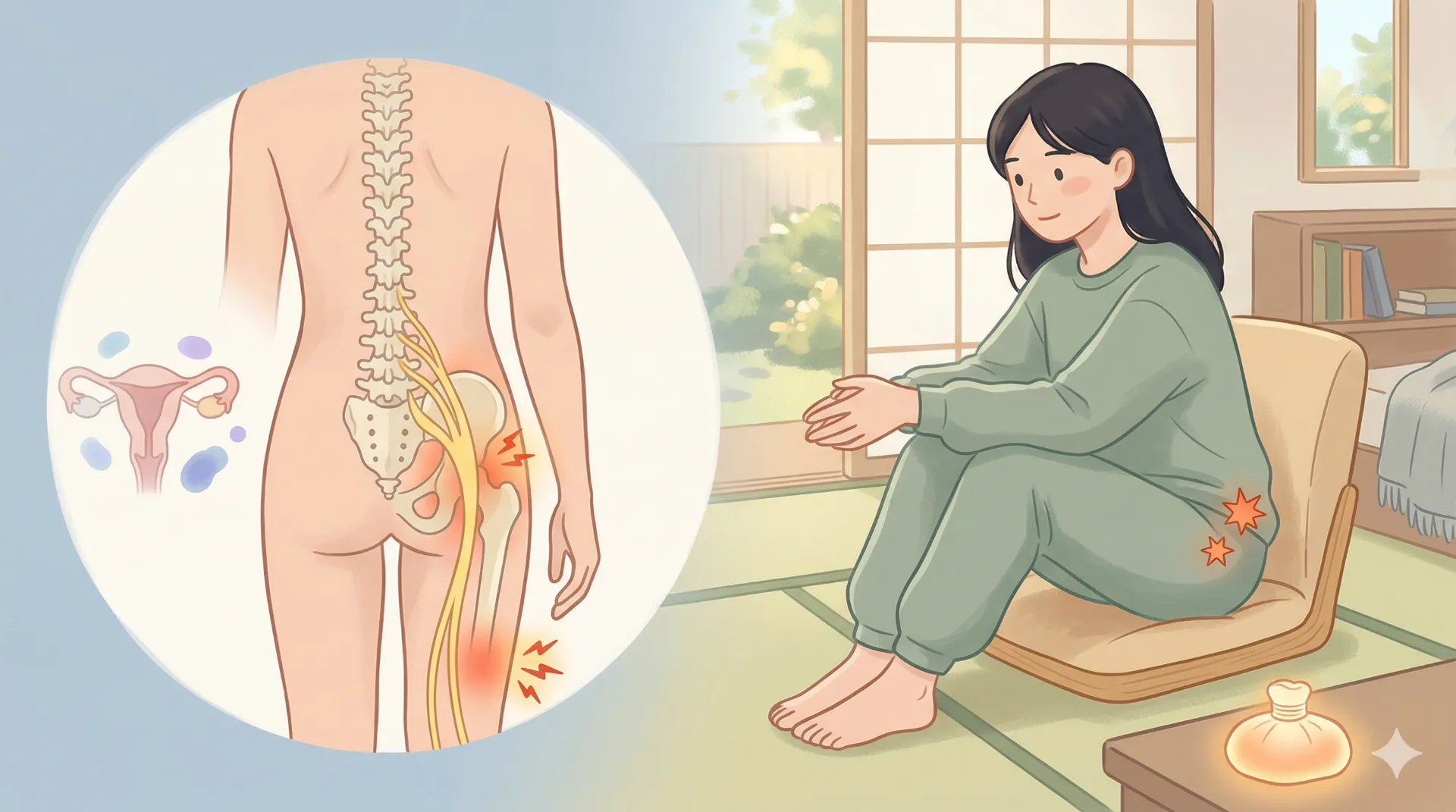 坐骨神経痛は生理と関係ある?原因と対処法をわかりやすく解説