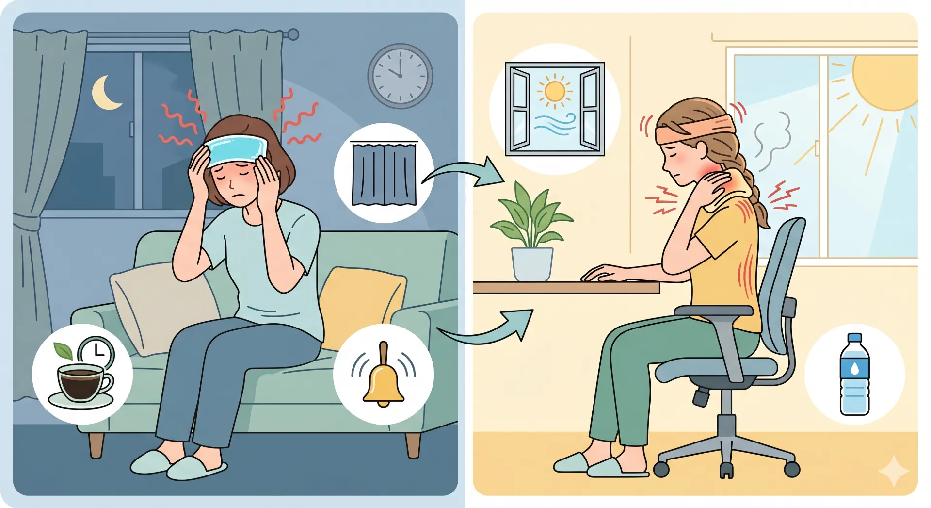 頭痛を和らげる方法は？今すぐできる対処法を解説